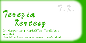 terezia kertesz business card